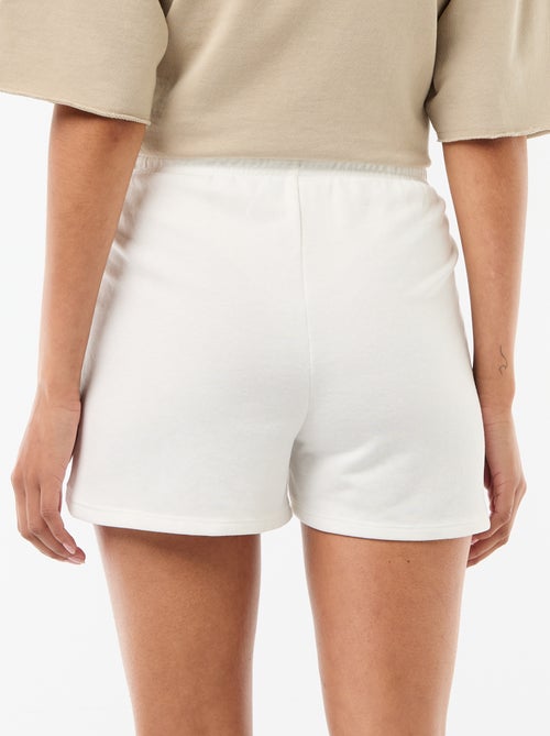 Pantalón corto en algodón liso con cordón - Kiabi