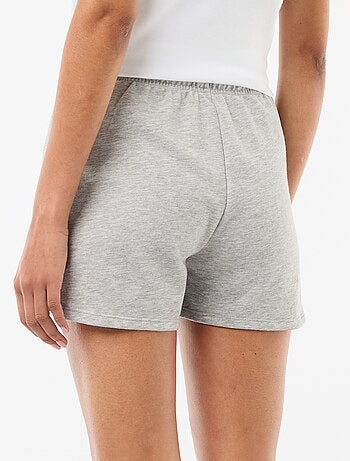 Pantalón corto en algodón liso con cordón