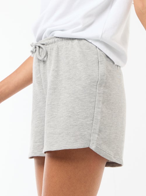 Pantalón corto en algodón liso con cordón - Kiabi