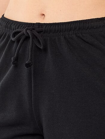 Pantalón corto en algodón liso con cordón