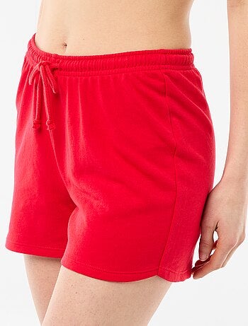 Pantalón corto en algodón liso con cordón