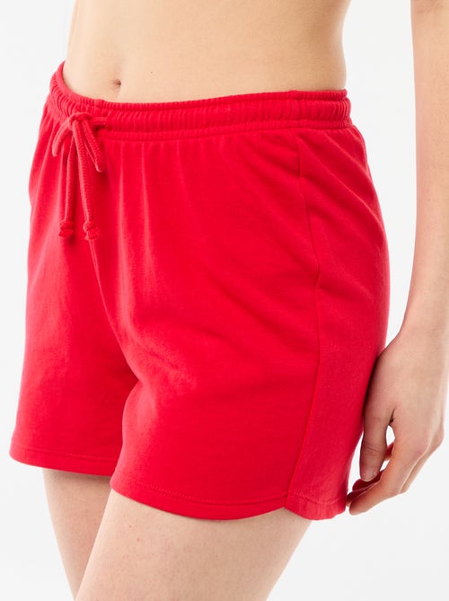 Pantalón corto en algodón liso con cordón - Kiabi