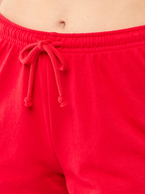 Pantalón corto en algodón liso con cordón - Kiabi