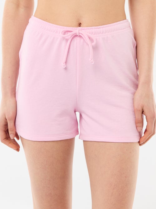 Pantalón corto en algodón liso con cordón - Kiabi