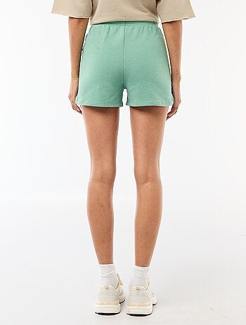 Pantalón corto en algodón liso con cordón