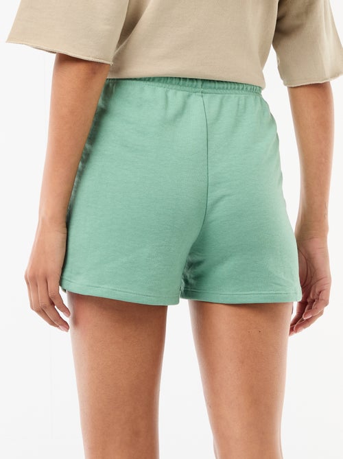 Pantalón corto en algodón liso con cordón - Kiabi