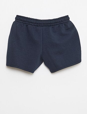 Pantalón corto en felpa liso