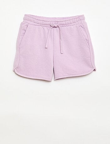 Pantalón corto en felpa liso