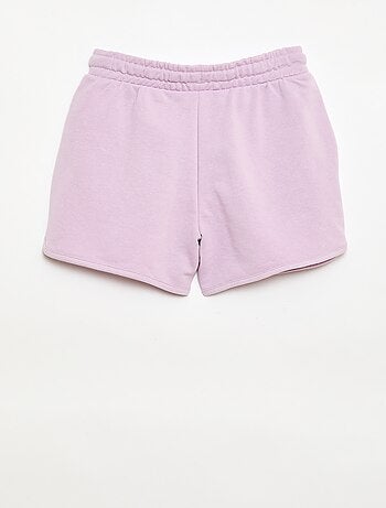 Pantalón corto en felpa liso