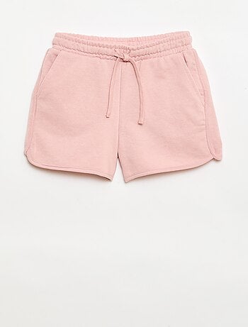 Pantalón corto en felpa liso