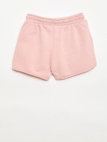 Pantalón corto en felpa liso