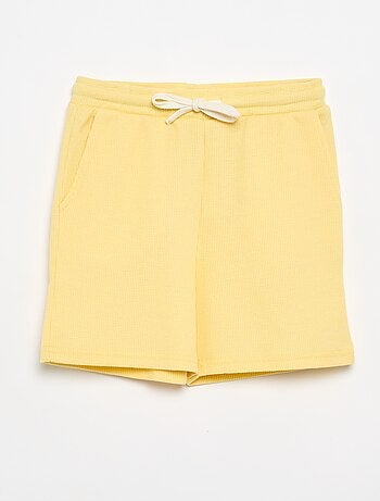Pantalón corto en nido de abeja