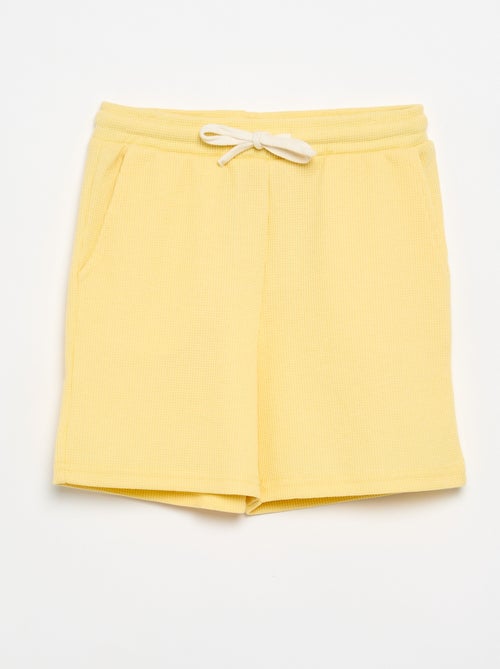 Pantalón corto en nido de abeja - Kiabi