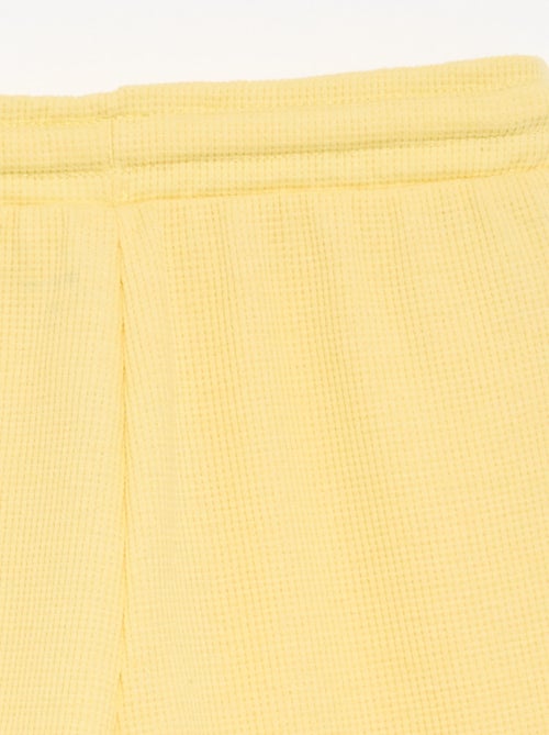 Pantalón corto en nido de abeja - Kiabi