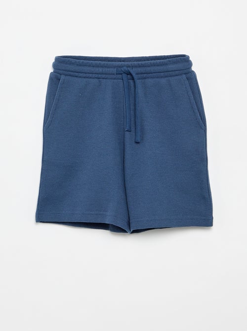 Pantalón corto en nido de abeja - Kiabi