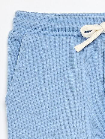 Pantalón corto en nido de abeja