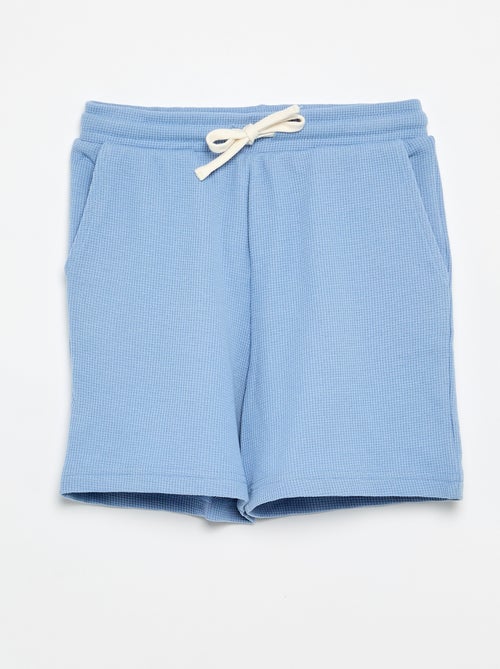 Pantalón corto en nido de abeja - Kiabi Pantalón corto en nido de abeja - Kiabi