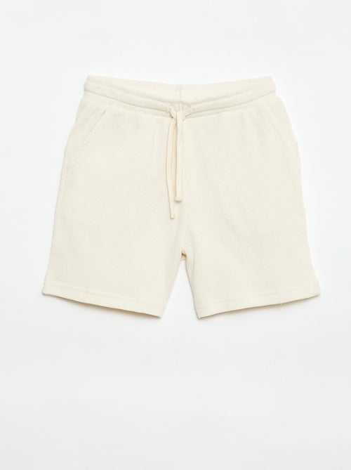 Pantalón corto en nido de abeja - Kiabi