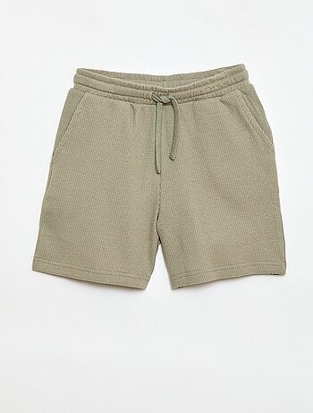 Pantalón corto en nido de abeja