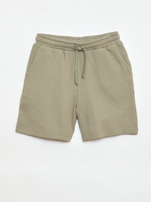 Pantalón corto en nido de abeja - Kiabi