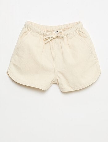 Pantalón corto en twill liso