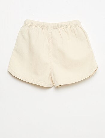 Pantalón corto en twill liso
