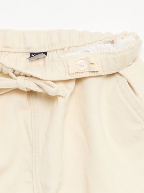 Pantalón corto en twill liso - Kiabi