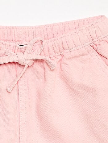 Pantalón corto en twill liso