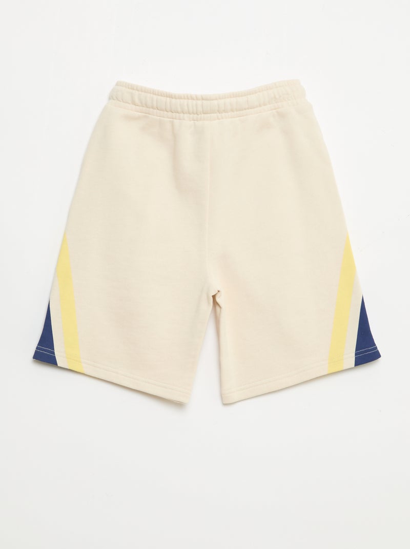 Pantalón corto Estampado Gráfico Blanco - Kiabi