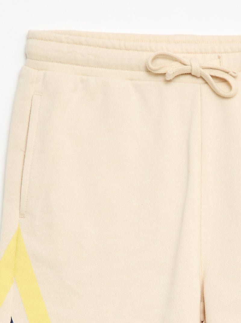 Pantalón corto Estampado Gráfico Blanco - Kiabi
