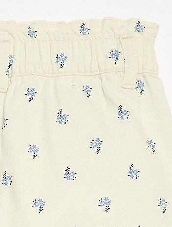 Pantalón corto estampado integral en algodón