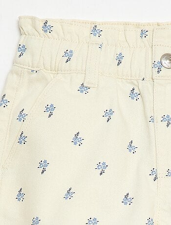 Pantalón corto estampado integral en algodón