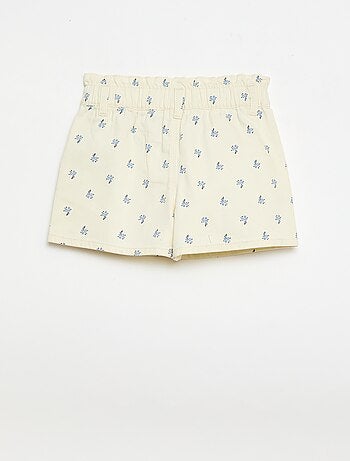 Pantalón corto estampado integral en algodón