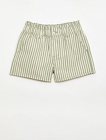 Pantalón corto estampado integral en algodón