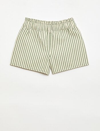 Pantalón corto estampado integral en algodón