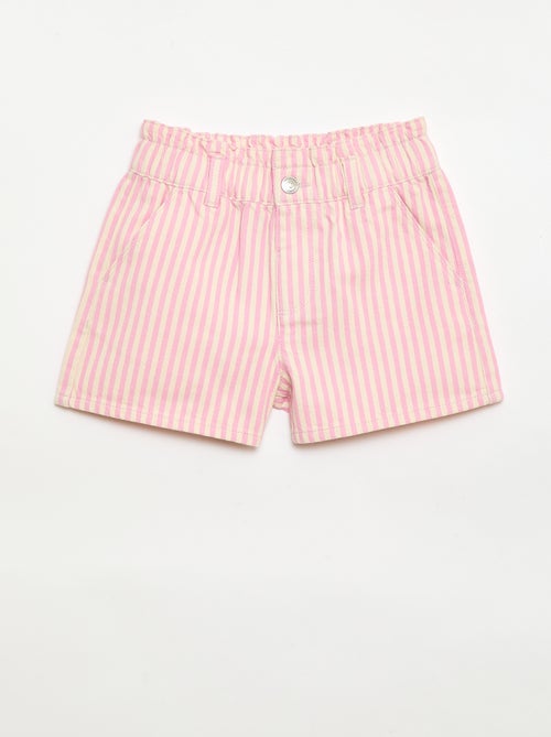 Pantalón corto estampado integral en algodón - Kiabi