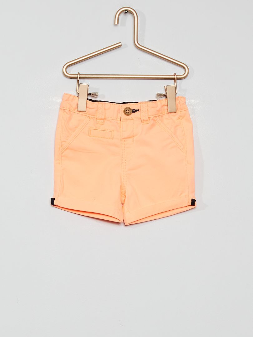 Pantalón corto flúor naranja - Kiabi