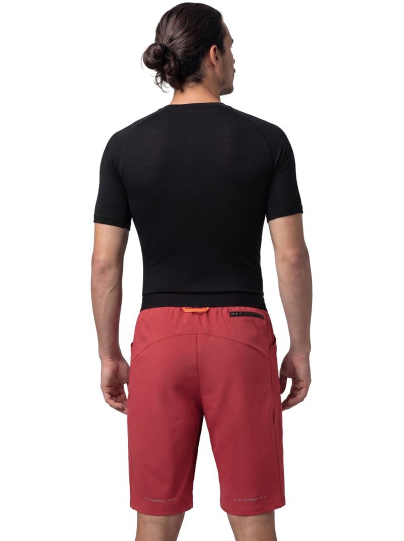 Pantalón corto gravel hombre ciclismo hombre block Rojo - Kiabi