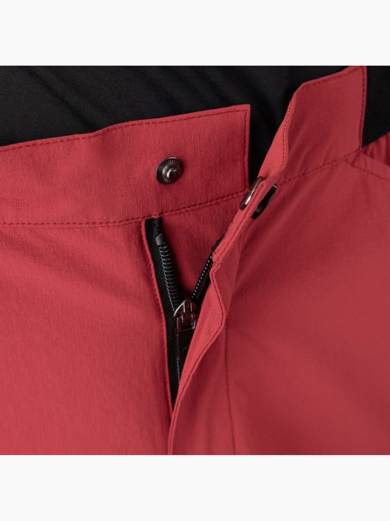 Pantalón corto gravel hombre ciclismo hombre block Rojo - Kiabi