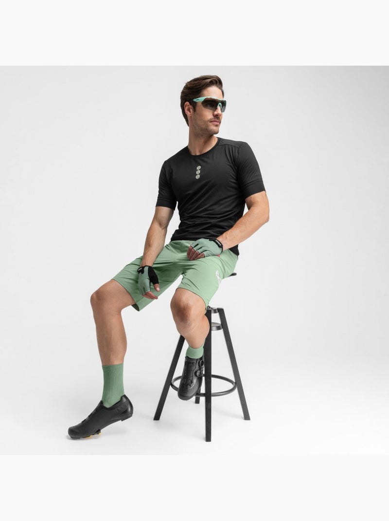 Pantalón corto gravel hombre ciclismo hombre thyme Verde - Kiabi