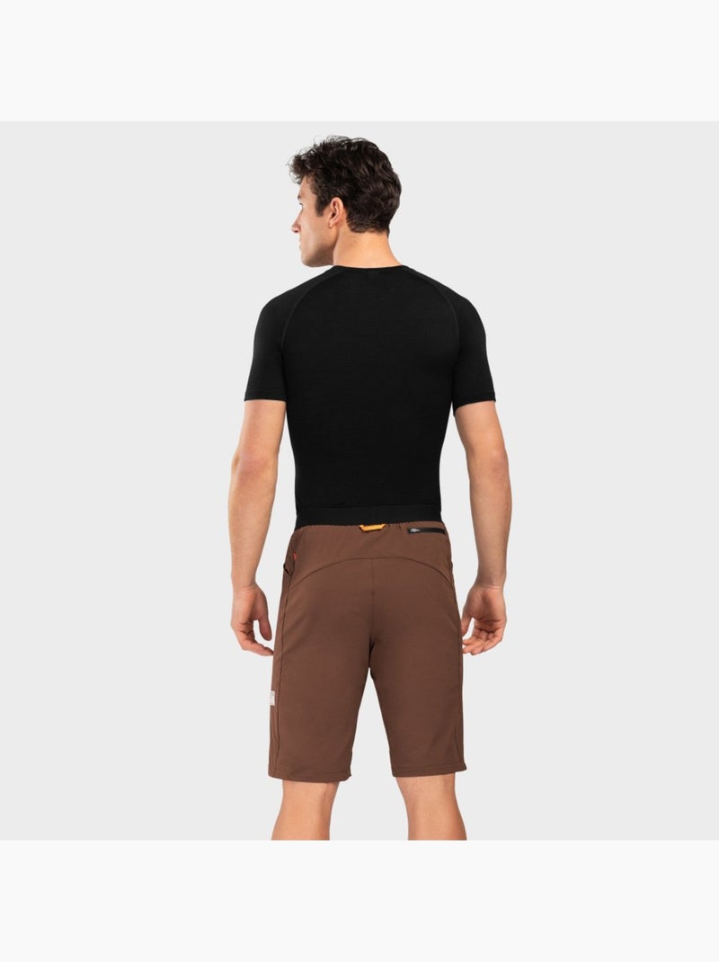 Pantalón corto gravel hombre ciclismo hombre valley Marrón - Kiabi
