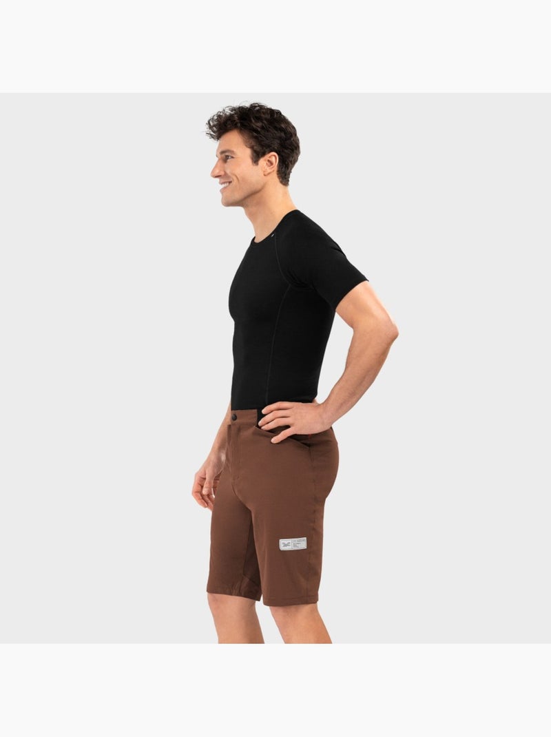Pantalón corto gravel hombre ciclismo hombre valley Marrón - Kiabi