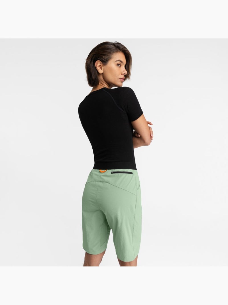 Pantalón corto gravel mujer ciclismo mujer jade Verde - Kiabi