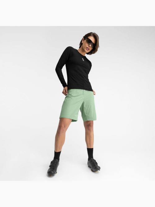 Pantalón corto gravel mujer ciclismo mujer jade - Kiabi Pantalón corto gravel mujer ciclismo mujer jade - Kiabi