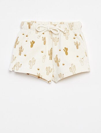 Pantalón corto grueso con estampado