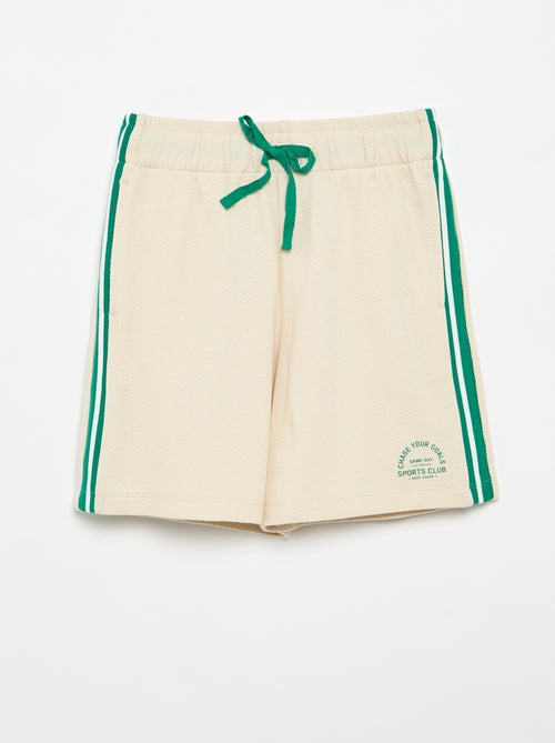 Pantalón corto holgado con líneas contrastadas en los laterales - Kiabi