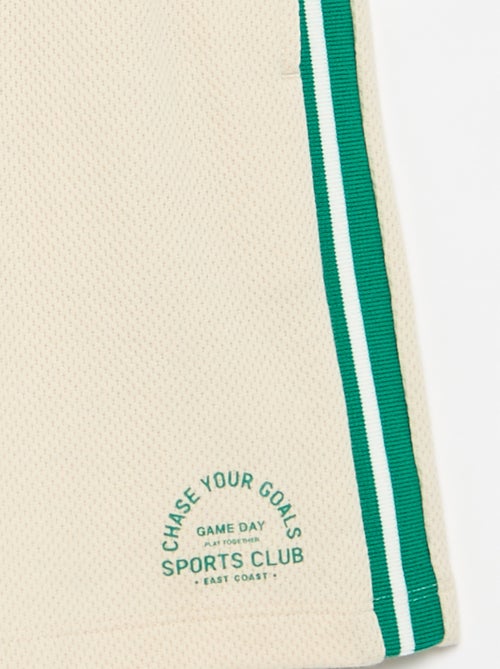 Pantalón corto holgado con líneas contrastadas en los laterales - Kiabi