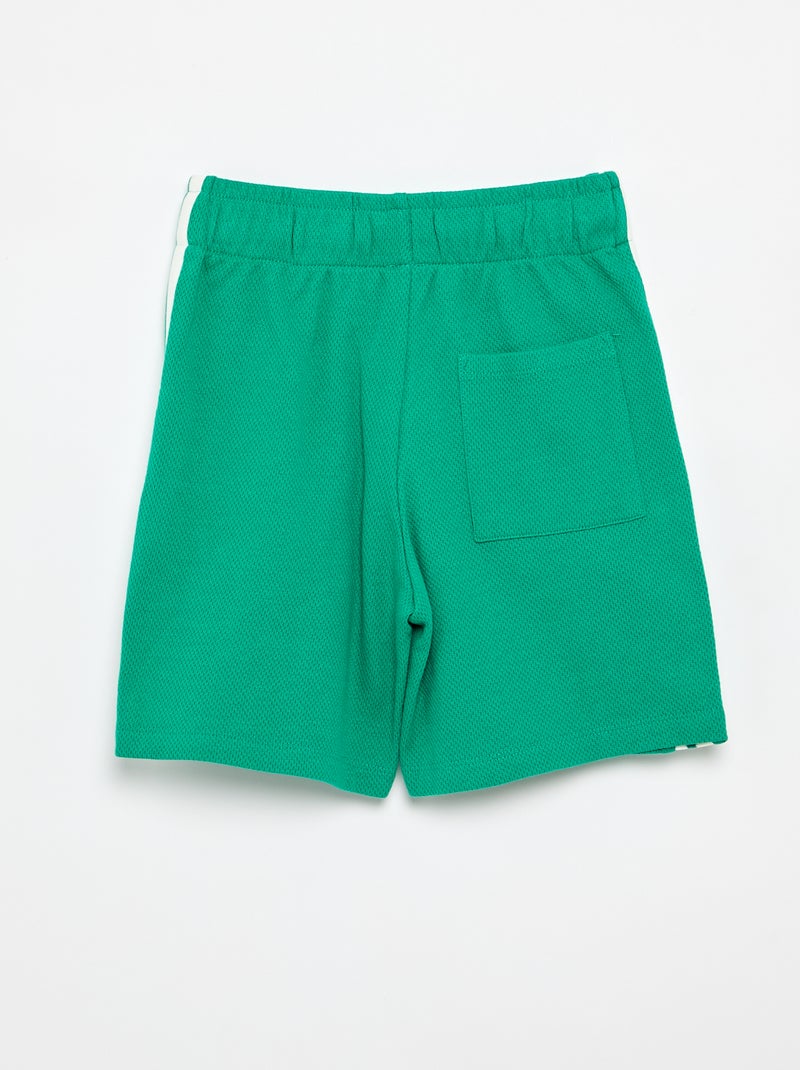 Pantalón corto holgado con líneas contrastadas en los laterales Verde - Kiabi