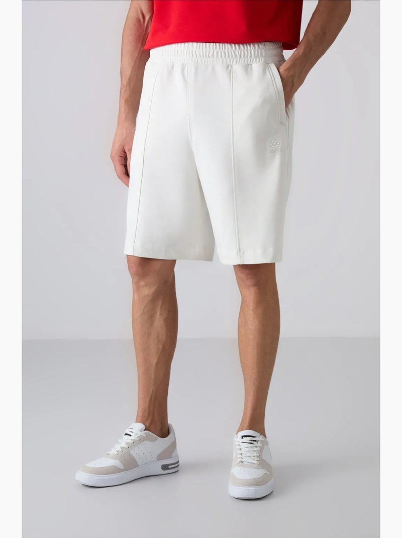 Pantalón corto jogging de punto tommy Blanco - Kiabi