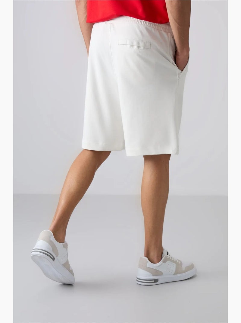 Pantalón corto jogging de punto tommy Blanco - Kiabi